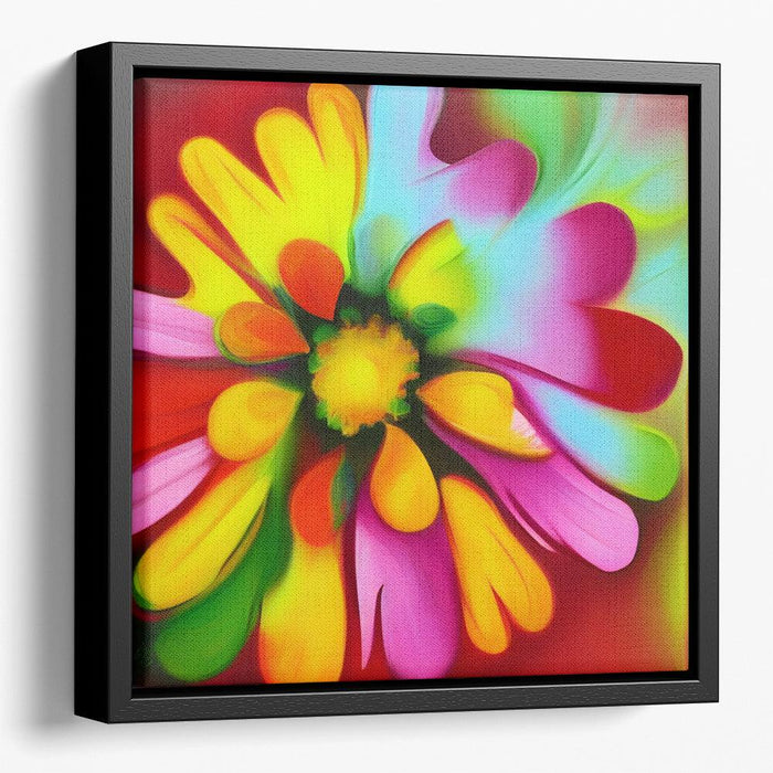 Abstract Flower Print - Canvas Art by Kanvah