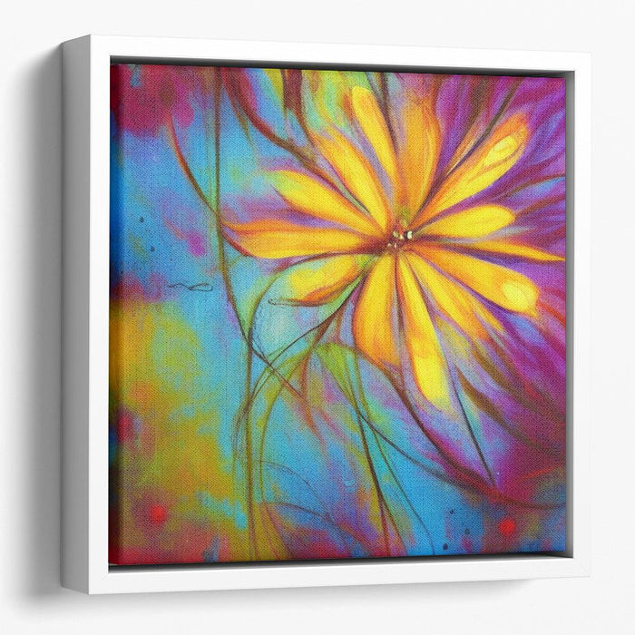 Abstract Flower Print - Canvas Art by Kanvah