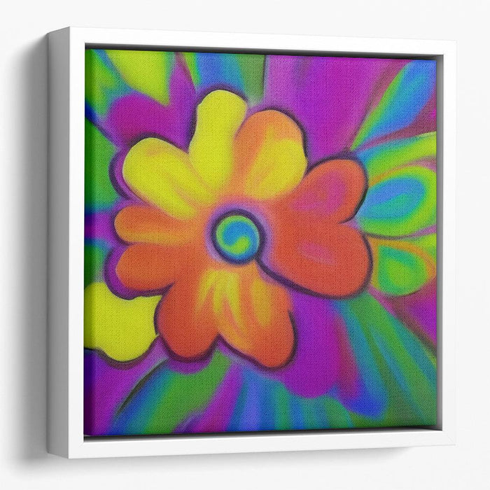 Abstract Flower Print - Canvas Art by Kanvah