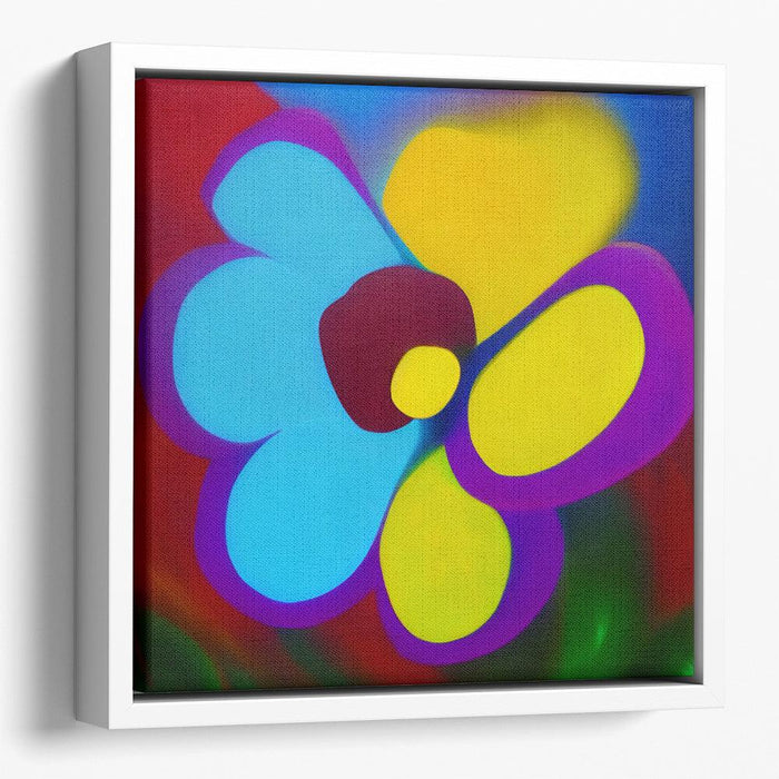 Abstract Flower Print - Canvas Art by Kanvah