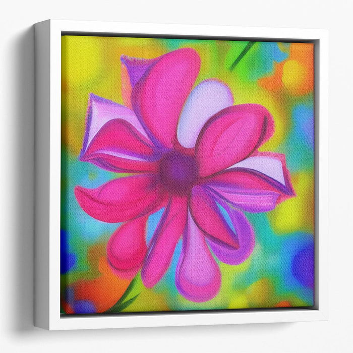 Abstract Flower Print - Canvas Art by Kanvah