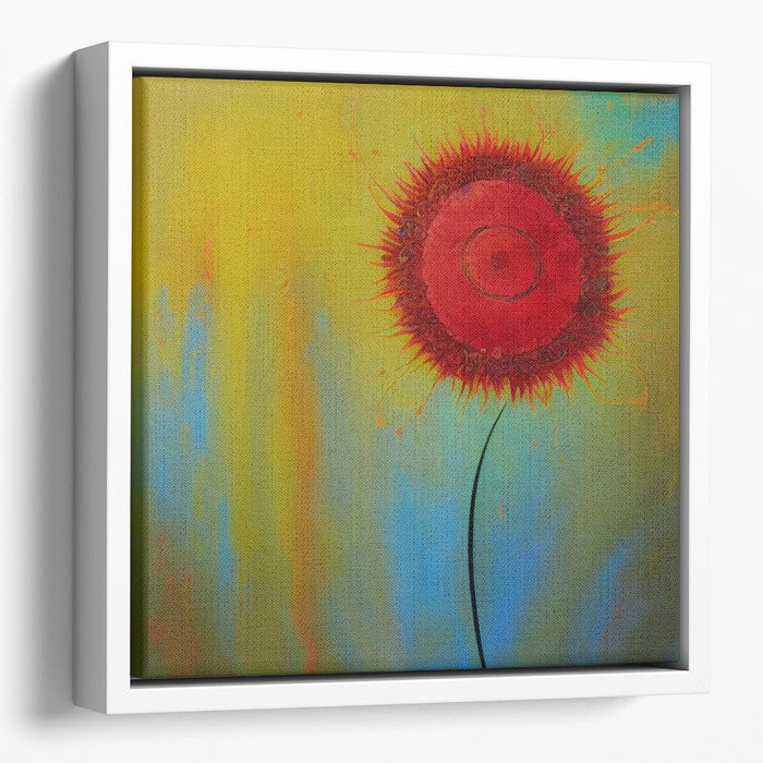 Abstract Flower Print - Canvas Art by Kanvah