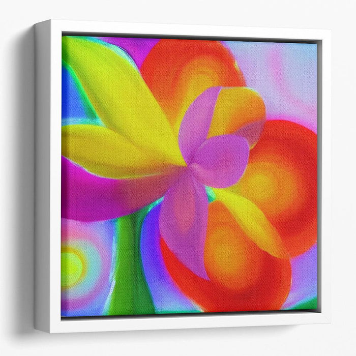 Abstract Flower Print - Canvas Art by Kanvah