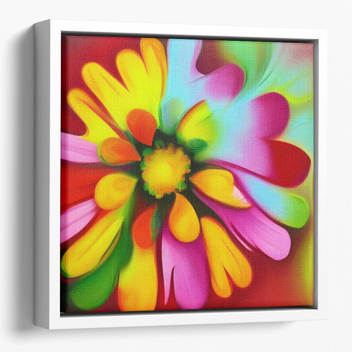 Abstract Flower Print - Canvas Art by Kanvah