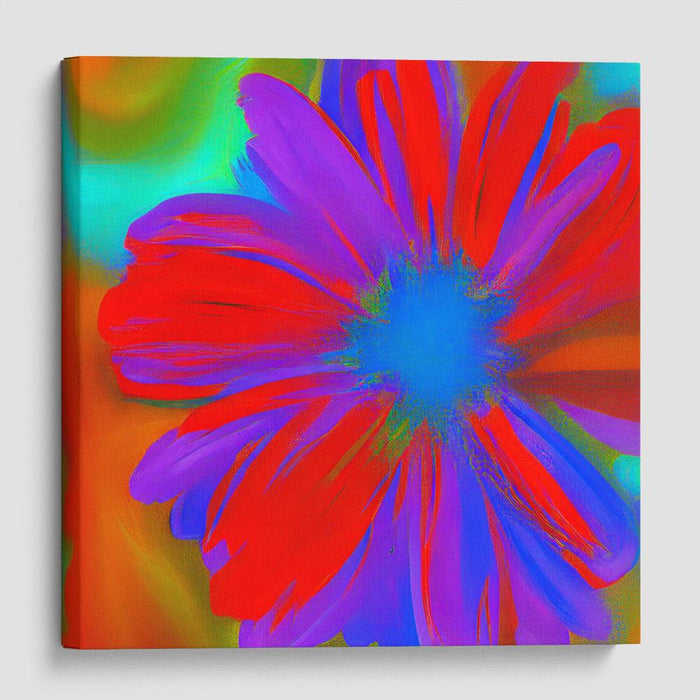 Abstract Flower Print - Canvas Art by Kanvah