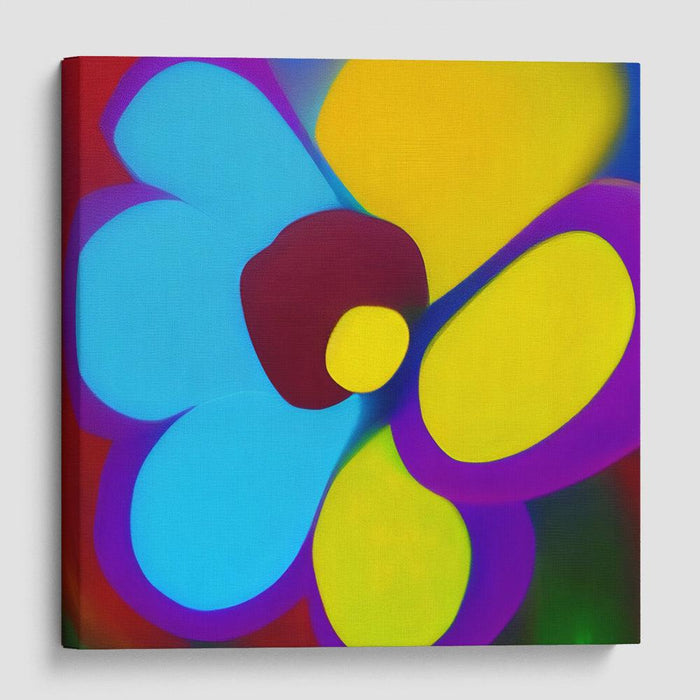 Abstract Flower Print - Canvas Art by Kanvah