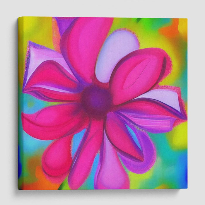 Abstract Flower Print - Canvas Art by Kanvah