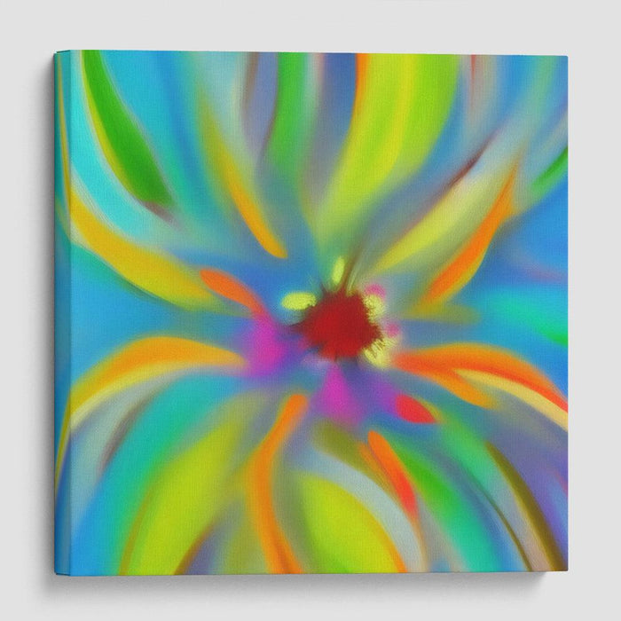 Abstract Flower Print - Canvas Art by Kanvah