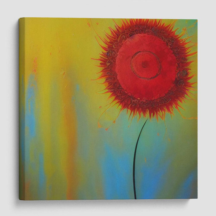 Abstract Flower Print - Canvas Art by Kanvah