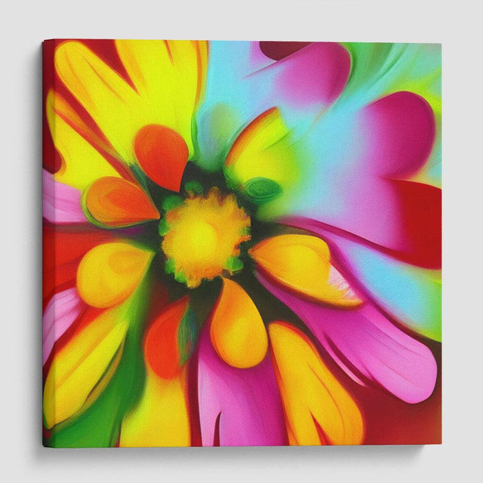 Abstract Flower Print - Canvas Art by Kanvah