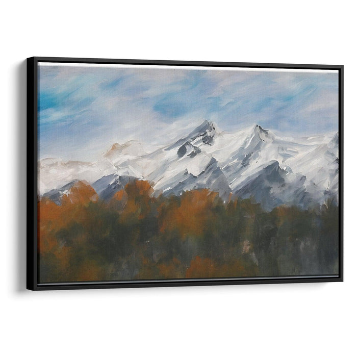 Abstract Rocky Mountains Print - Canvas Art Print by Kanvah