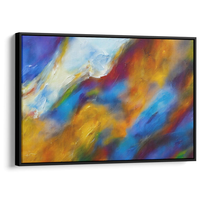 Abstract Rocky Mountains Print - Canvas Art Print by Kanvah