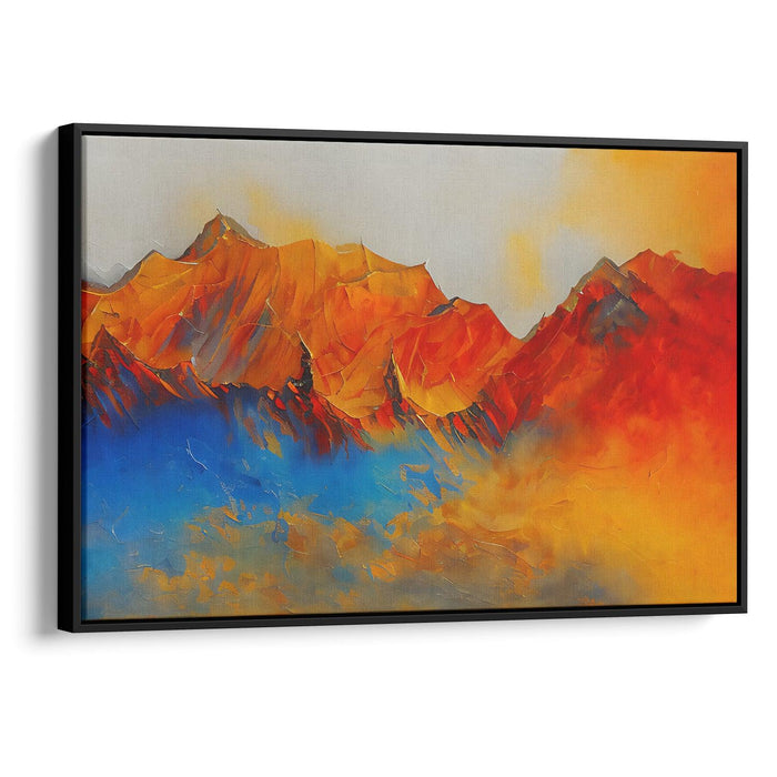 Abstract Rocky Mountains Print - Canvas Art Print by Kanvah