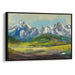 Abstract Rocky Mountains Print - Canvas Art Print by Kanvah