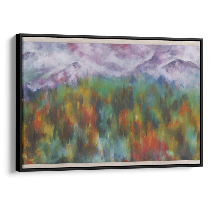 Abstract Rocky Mountains Print - Canvas Art Print by Kanvah