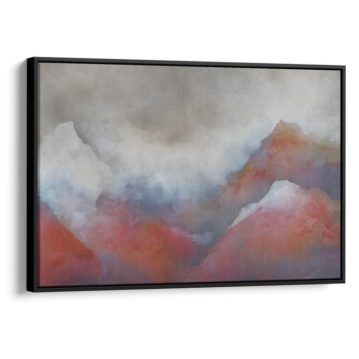 Abstract Rocky Mountains Print - Canvas Art Print by Kanvah