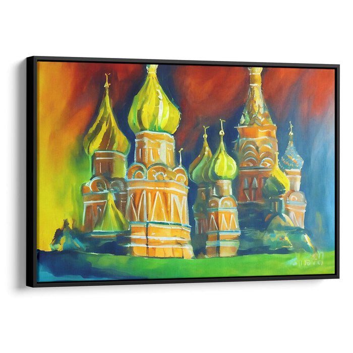 Abstract St. Basil's Cathedral Print - Canvas Art Print by Kanvah