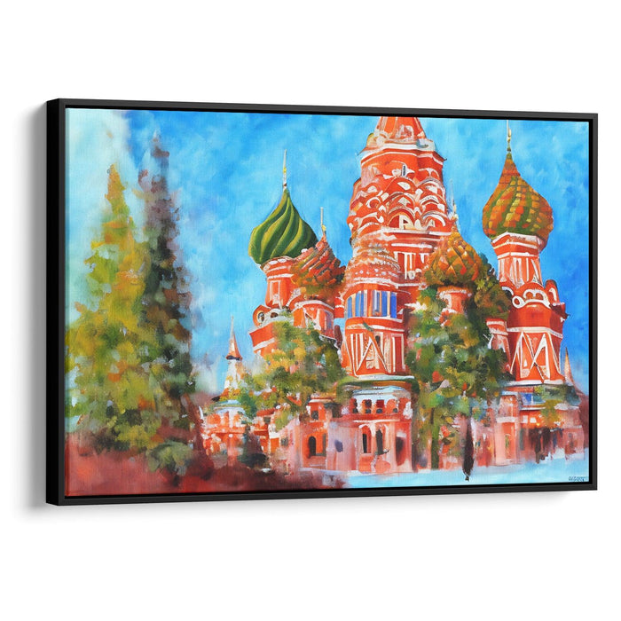 Abstract St. Basil's Cathedral Print - Canvas Art Print by Kanvah