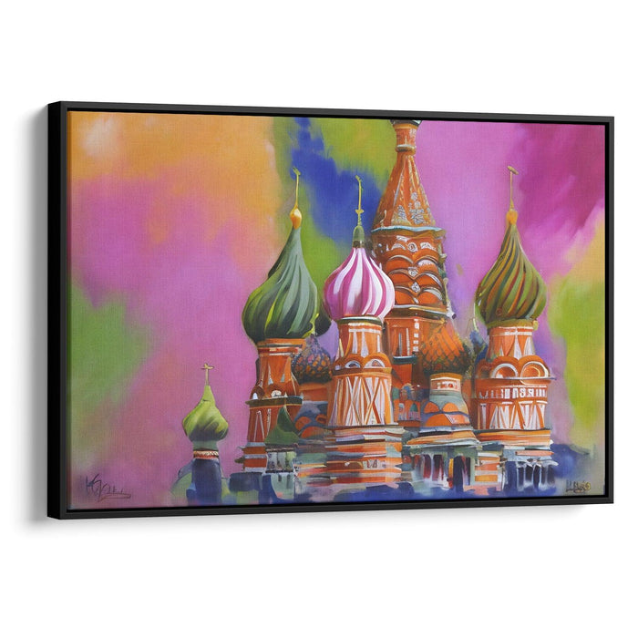 Abstract St. Basil's Cathedral Print - Canvas Art Print by Kanvah