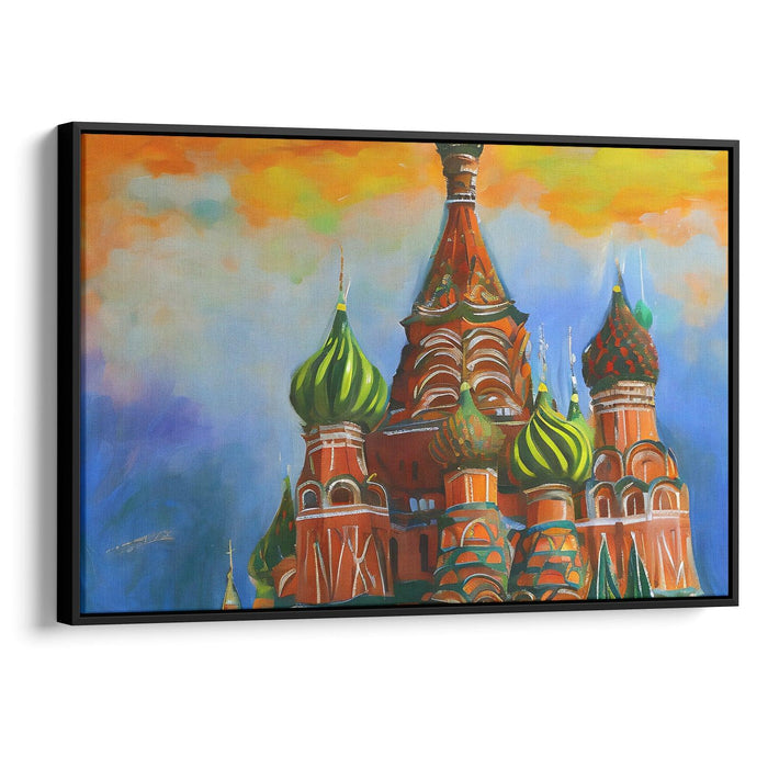 Abstract St. Basil's Cathedral Print - Canvas Art Print by Kanvah