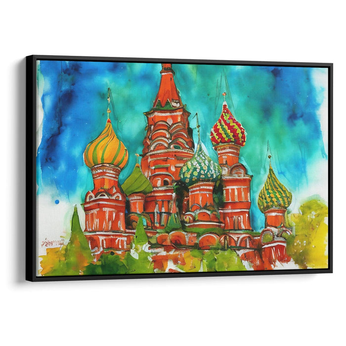 Abstract St. Basil's Cathedral Print - Canvas Art Print by Kanvah