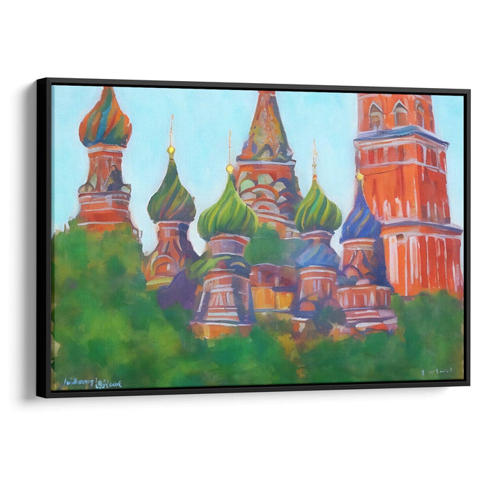 Abstract St. Basil's Cathedral Print - Canvas Art Print by Kanvah