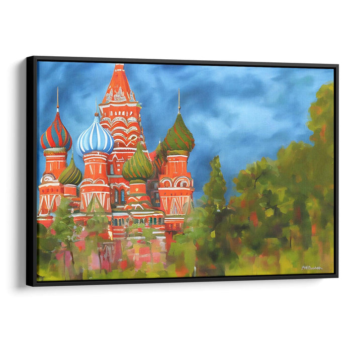 Abstract St. Basil's Cathedral Print - Canvas Art Print by Kanvah