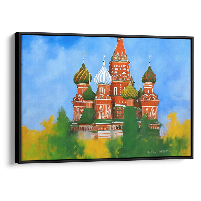 Abstract St. Basil's Cathedral Print - Canvas Art Print by Kanvah