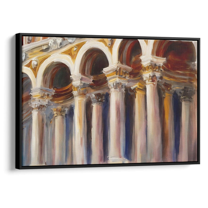 Abstract Colonnade of St. Peter's Basilica Print - Canvas Art Print by Kanvah