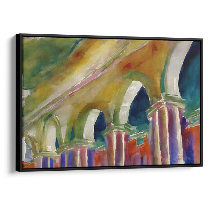 Abstract Colonnade of St. Peter's Basilica Print - Canvas Art Print by Kanvah