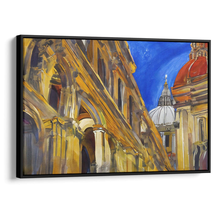 Abstract Colonnade of St. Peter's Basilica Print - Canvas Art Print by Kanvah