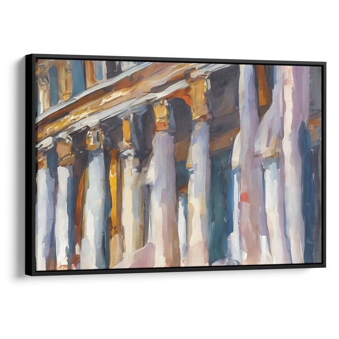 Abstract Colonnade of St. Peter's Basilica Print - Canvas Art Print by Kanvah