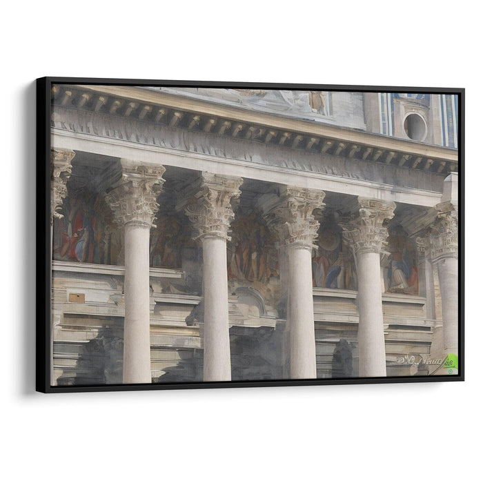 Abstract Colonnade of St. Peter's Basilica Print - Canvas Art Print by Kanvah