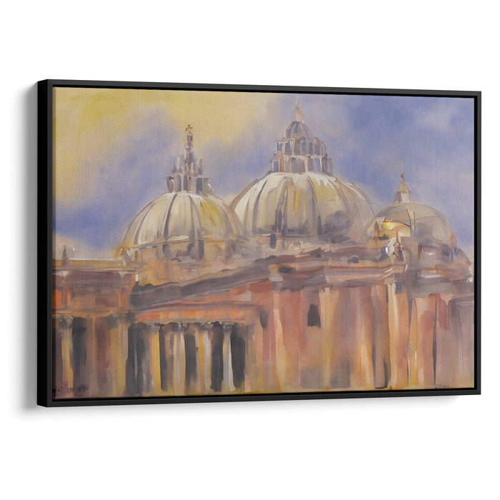 Abstract Colonnade of St. Peter's Basilica Print - Canvas Art Print by Kanvah