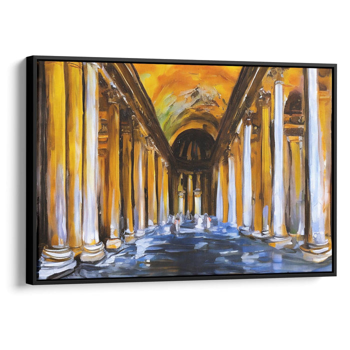 Abstract Colonnade of St. Peter's Basilica Print - Canvas Art Print by Kanvah