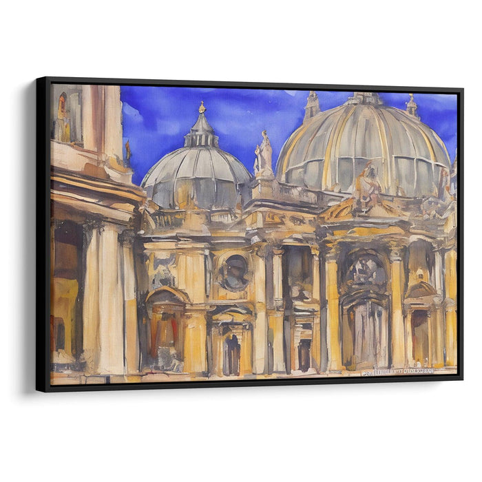 Abstract Colonnade of St. Peter's Basilica Print - Canvas Art Print by Kanvah