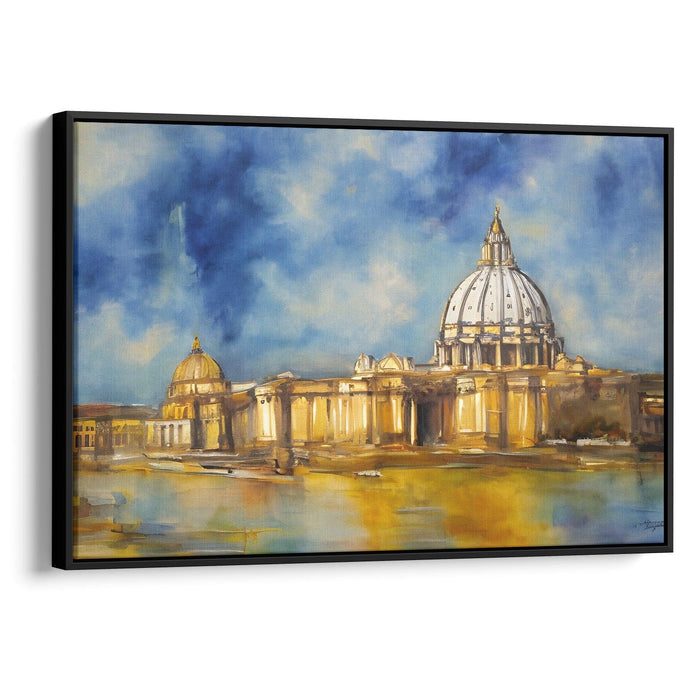 Abstract Colonnade of St. Peter's Basilica Print - Canvas Art Print by Kanvah