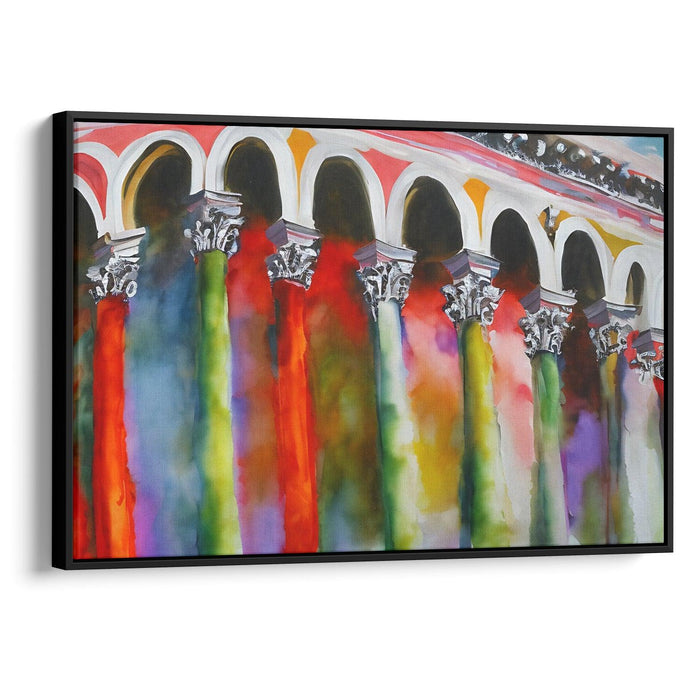 Abstract Colonnade of St. Peter's Basilica Print - Canvas Art Print by Kanvah