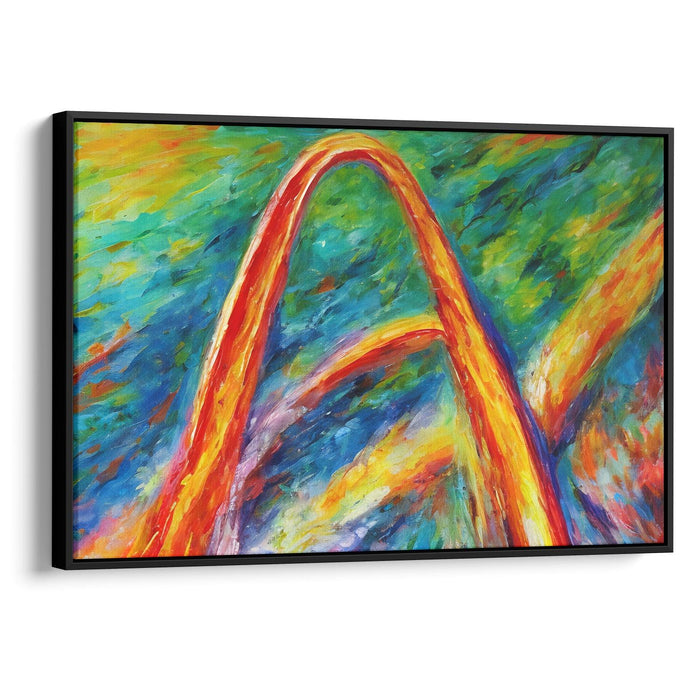 Abstract St. Louis Arch Print - Canvas Art Print by Kanvah