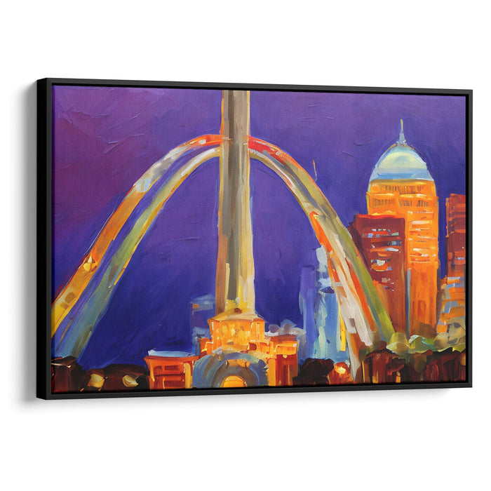 Abstract St. Louis Arch Print - Canvas Art Print by Kanvah