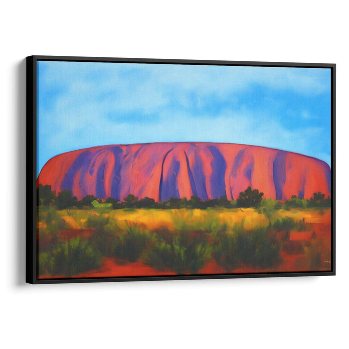 Abstract Uluru Print - Canvas Art Print by Kanvah