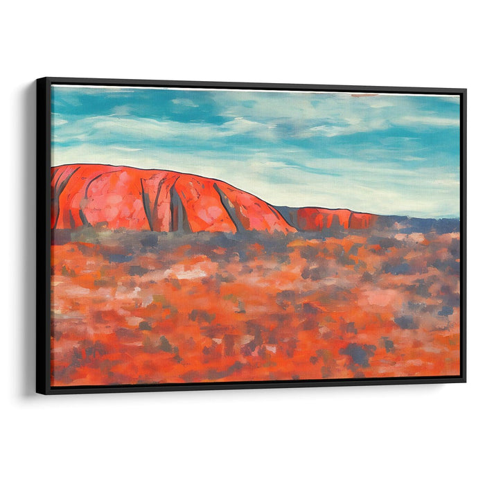 Abstract Uluru Print - Canvas Art Print by Kanvah