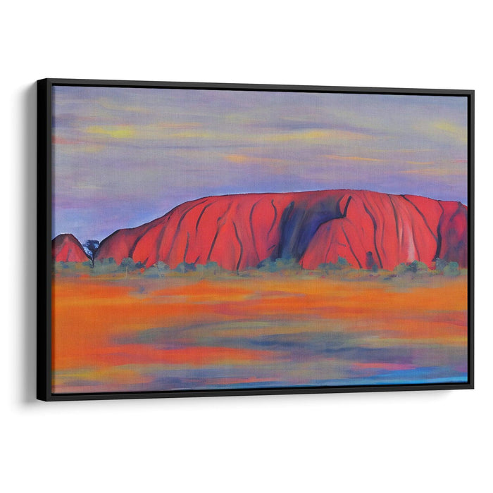 Abstract Uluru Print - Canvas Art Print by Kanvah