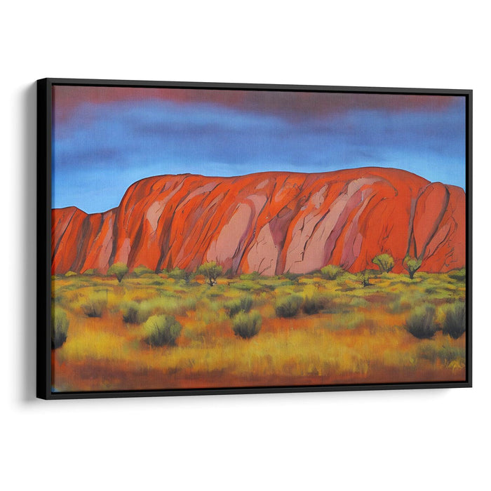 Abstract Uluru Print - Canvas Art Print by Kanvah