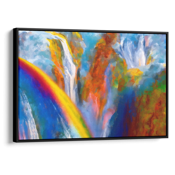 Abstract Victoria Falls Print - Canvas Art Print by Kanvah