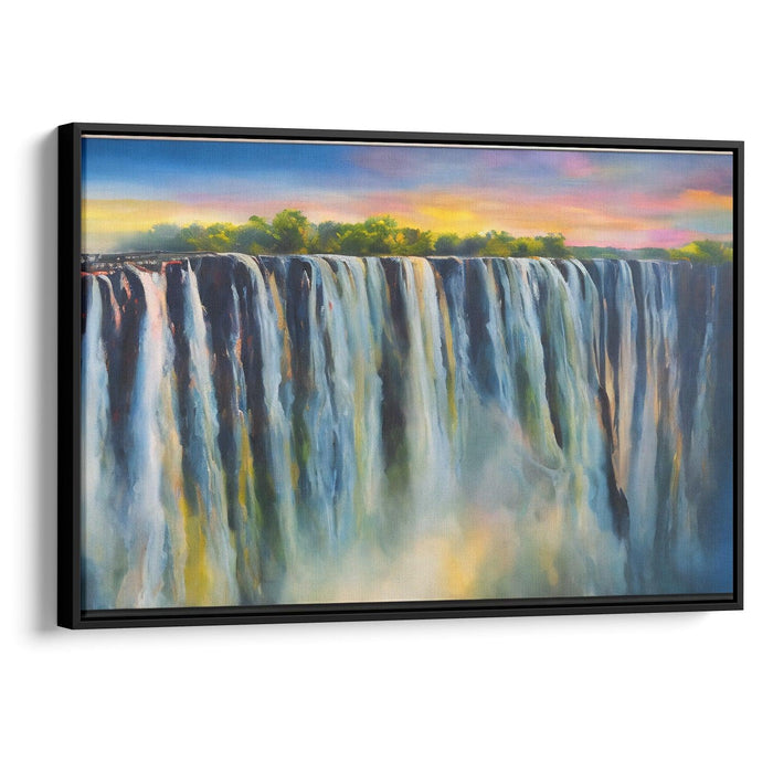 Abstract Victoria Falls Print - Canvas Art Print by Kanvah