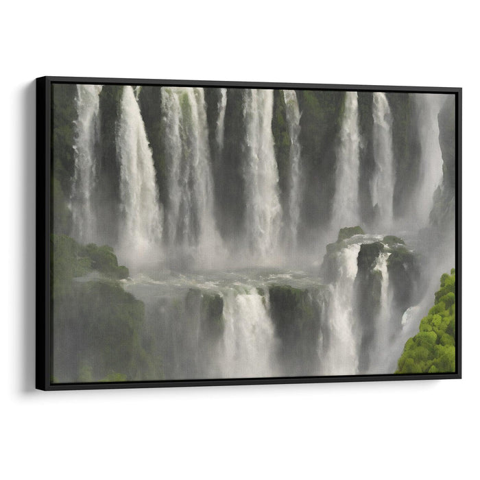 Abstract Victoria Falls Print - Canvas Art Print by Kanvah