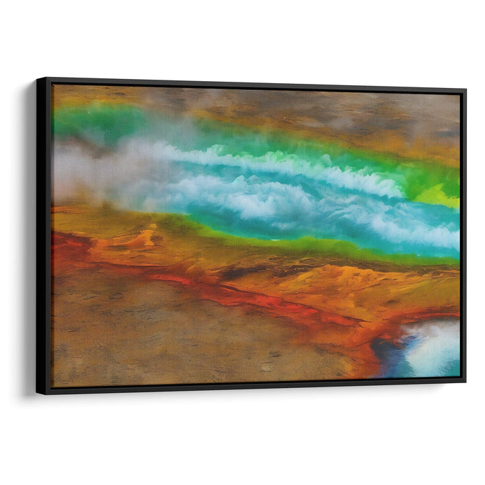 Abstract Yellowstone National Park Print - Canvas Art Print by Kanvah