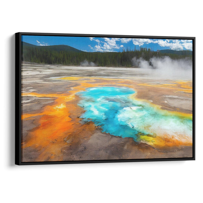 Abstract Yellowstone National Park Print - Canvas Art Print by Kanvah