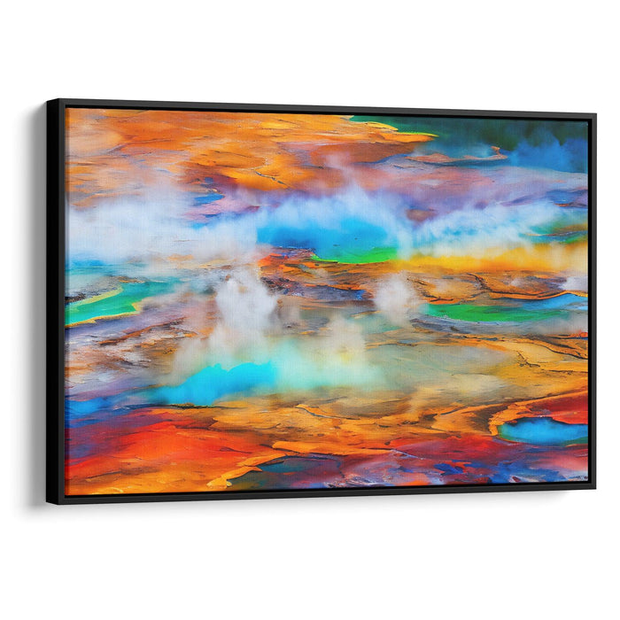 Abstract Yellowstone National Park Print - Canvas Art Print by Kanvah